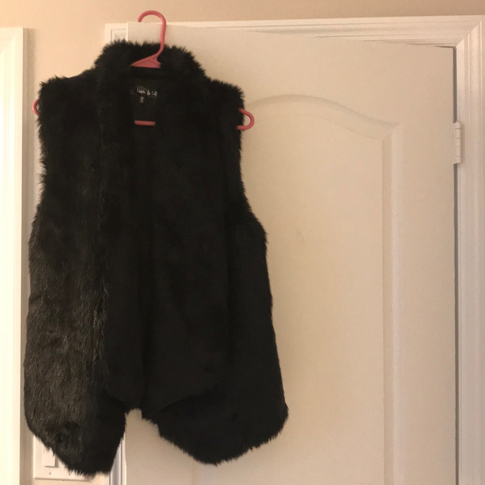 Faux fur vest